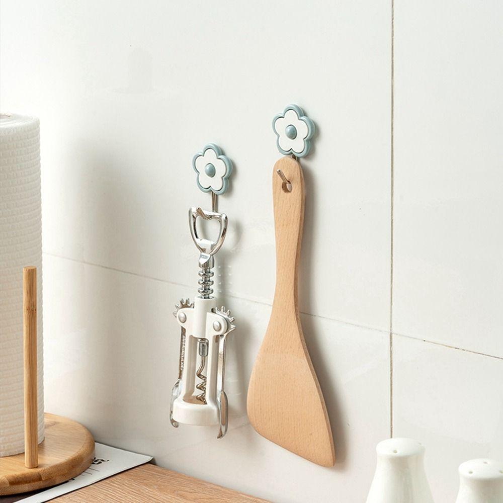 3Pcs Self Adhesive Key Holder Plastic Kitchen Strong Hook Creative Wall Hangers Windows