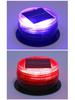 Solar-Powered LED Red-Blue Strobe Warning Light for Night Construction and Traffic