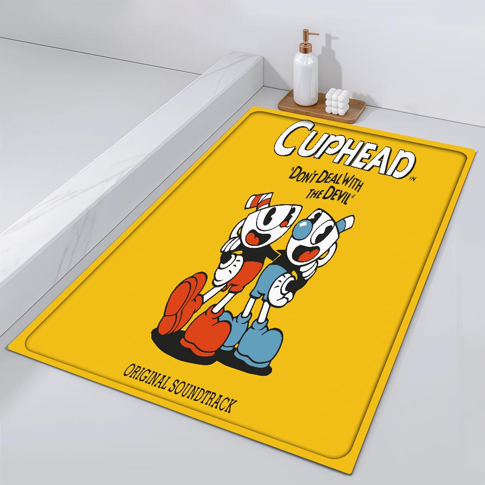Door Mat Game Bedside Entrance Bath Floor Decoration Nin Running Corridor Door Mat Shooting Carpet Living Room C-Cuphead Balcony