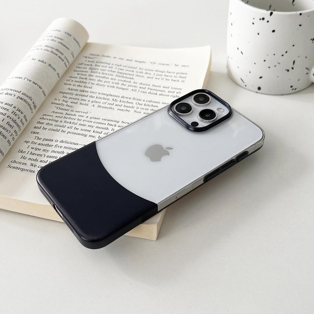 Цельный прозрачный двухцветный чехол для телефона Apple 16Promax, подходит для iPhone15, съемный 14 ультратонкий чехол