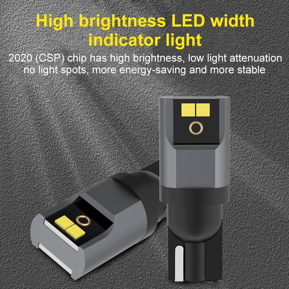 2 шт. T10 светодиодные лампы супер яркие W5W WY5W CSP чипы Led 194 168 Canbus клин автомобильные парковочные огни авто купольная лампа белая для габаритных огней