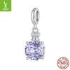 Exquisite Shining Purple Perfume Bottle Diy Pendant Accessories Fashion Premium S925 Sterling Silver Beads