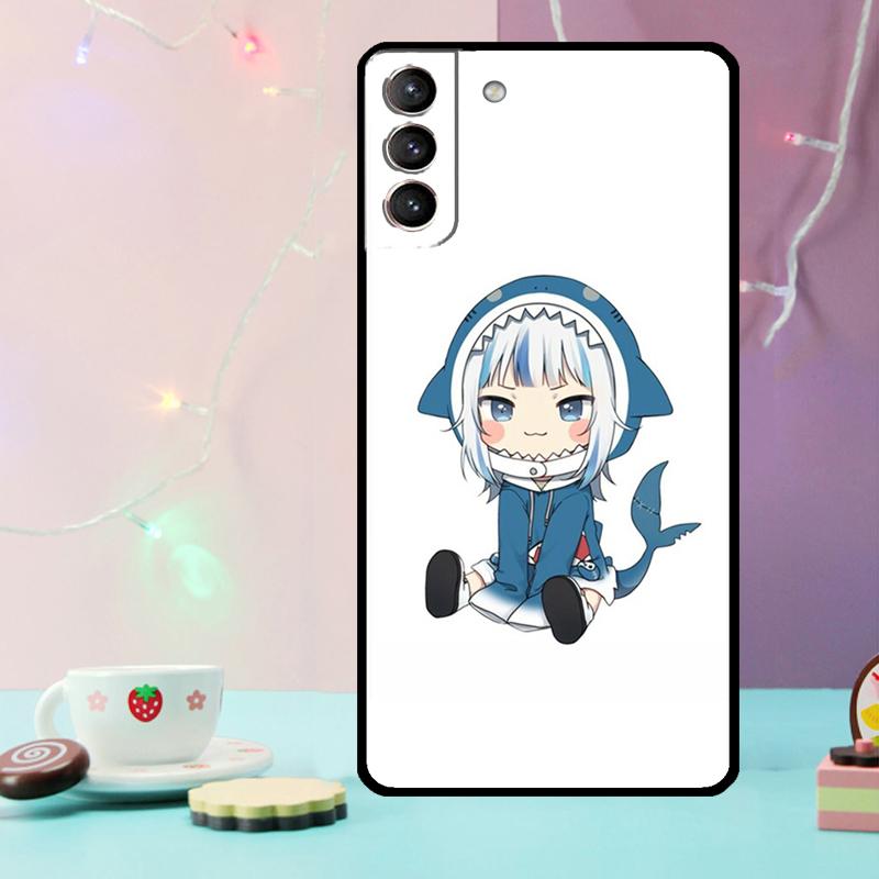 Чехол для телефона Anime Hololive Gawr Gura для Samsung Galaxy S24 S25 Ultra S21 S22 S23 Ultra S9 S10 S20 Plus S25 FE