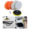 6 Pieces Car Buffing Polishing Pads Portable with Drill Adapter Buffer Polisher Pad for Sealing