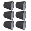 6Pcs Lampshade Lamp Shade Modern Simple Style Home Decoration Black for Small E14 Bulb