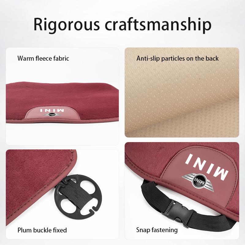 QXSC6 Car Plush Seat Cushion Seat Covers Backrest Mat Warmth For BMW MINI WORKS One Cooper JCW R60 R59 R58 R57 R56 R55 R53 R52 F55 F56