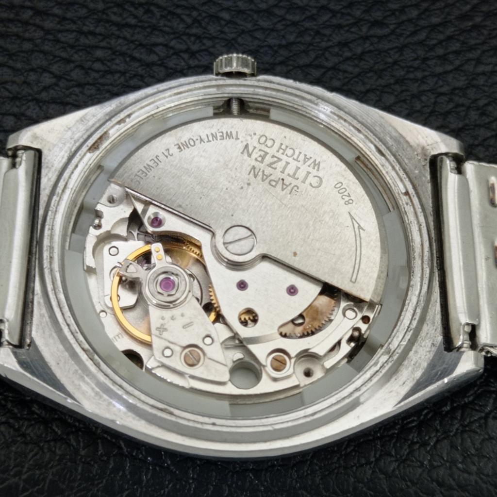 ВИНТАЖНЫЕ АВТОМАТИЧЕСКИЕ ЧАСЫ CITIZEN 8200 ЯПОНИЯ МУЖСКИЕ ЗЕЛЕНЫЙ ЦВЕТ ЦИФЕРБЛАТ a709333-1