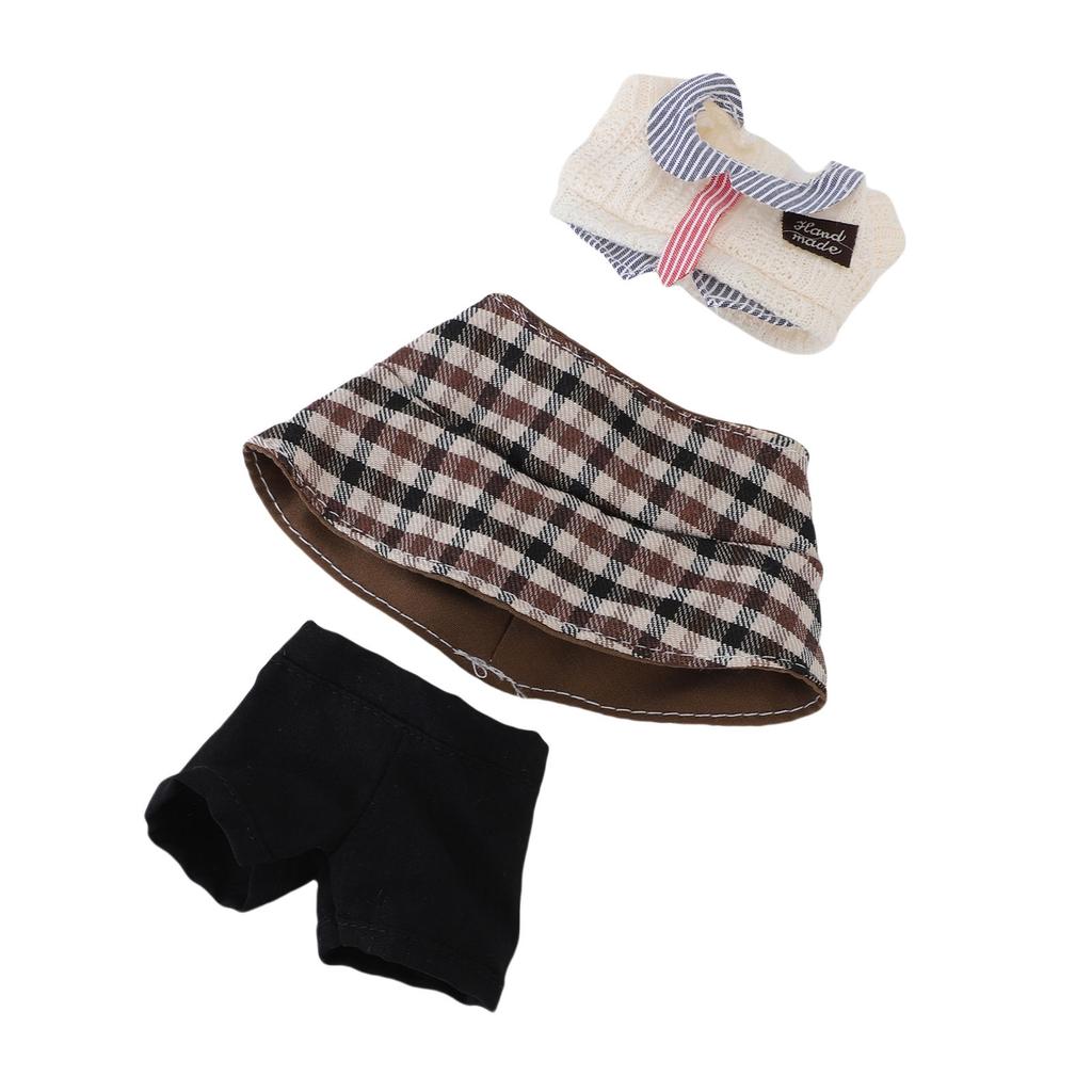 Clothing Kit for 17cm Dolls Bucket Hat Top and Pants Gentleman Outfits Dressing Decoration Collectibles