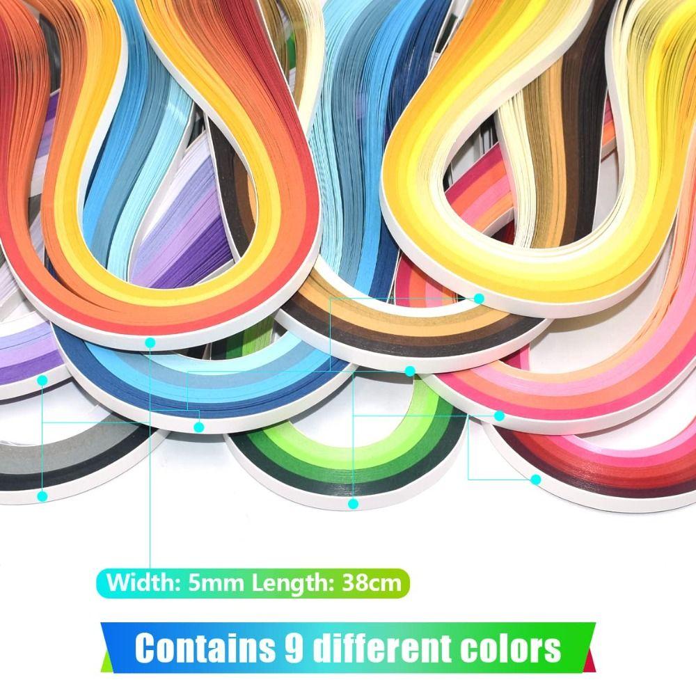 Набор для квиллинга из 900 шт. разноцветной бумаги, 9 цветов полосок в упаковке, бумажные подарочные пакеты