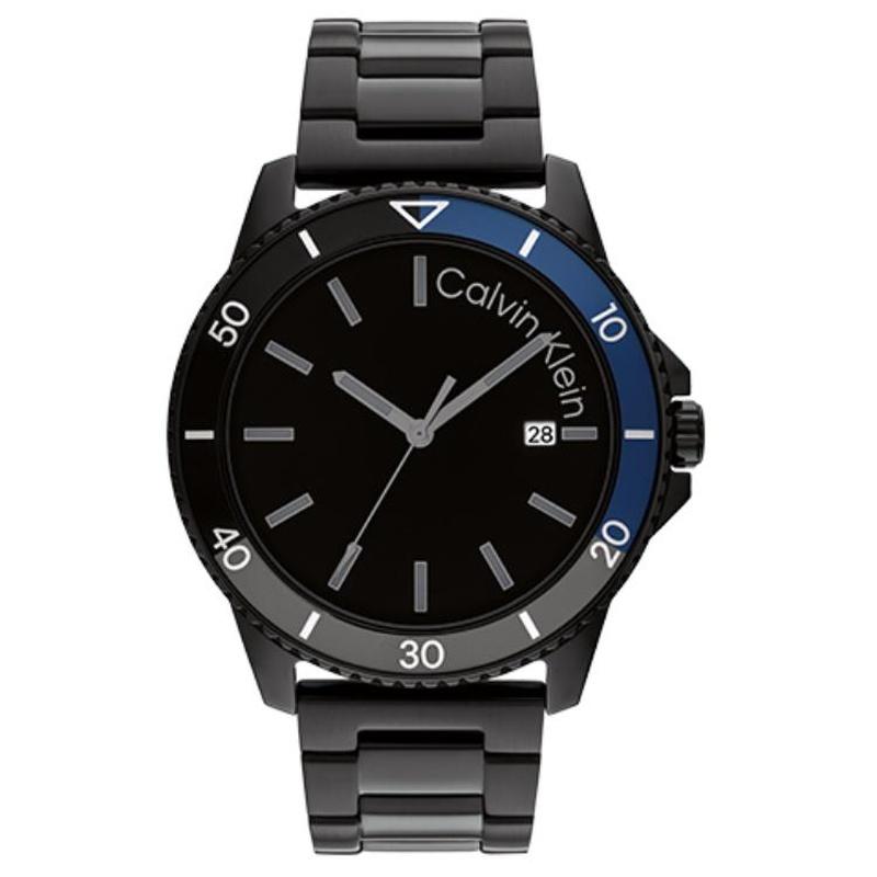 CALVIN KLEIN watch quartz movement stainless steel strap bla dial men's watch wide range of simple and elegant watches 25200382