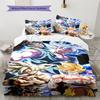 Постельное белье с рисунком Dragon Ball Z, Комплект одеяло, Пододеяльник, Наволочка, Домашний подарок на день рождения (1 пододеяльник + 2 наволочки, без наполнителя)