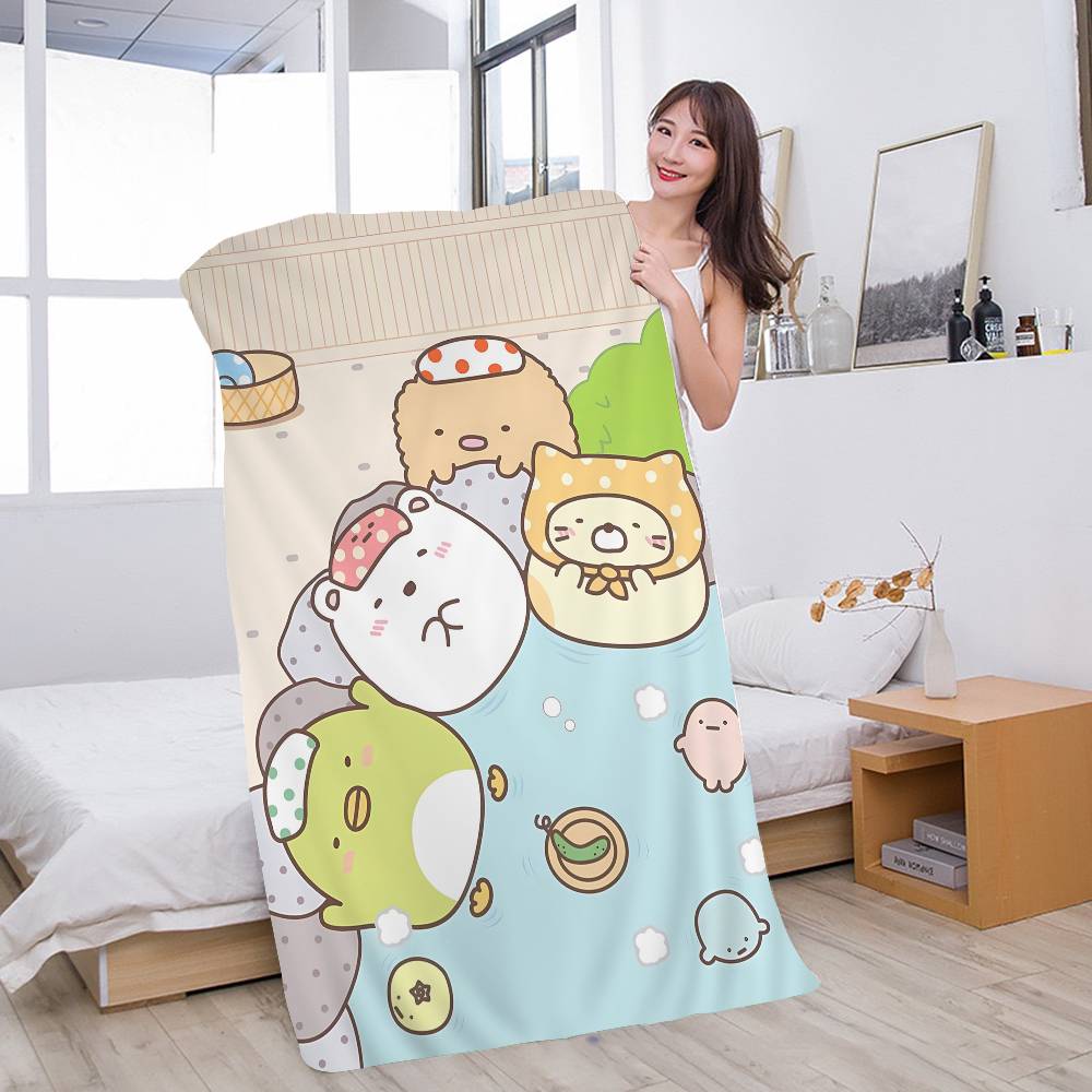 Япония Аниме Sumikko Gurashi Полотенце для ванны Микрофибра Мягкое Впитывающее Воздухопроницаемое Для Девочки Детей Декоративное Мультяшное Пляжное Полотенце