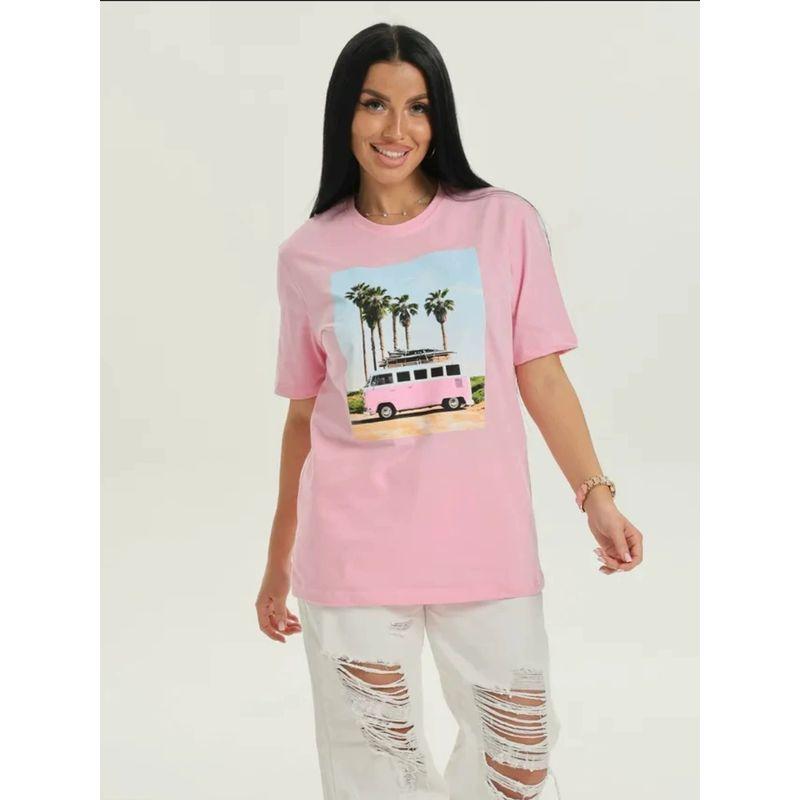 New Printed T-shirt Top Fashion Wind New Fashion Casual Loose Crew Neck T-shirt Top Top