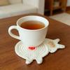 Плетеные вручную подставки для кошек, милые вязаные подставки для кофе в форме кошек, защита столешницы, изоляционный коврик для домашнего офисного декора