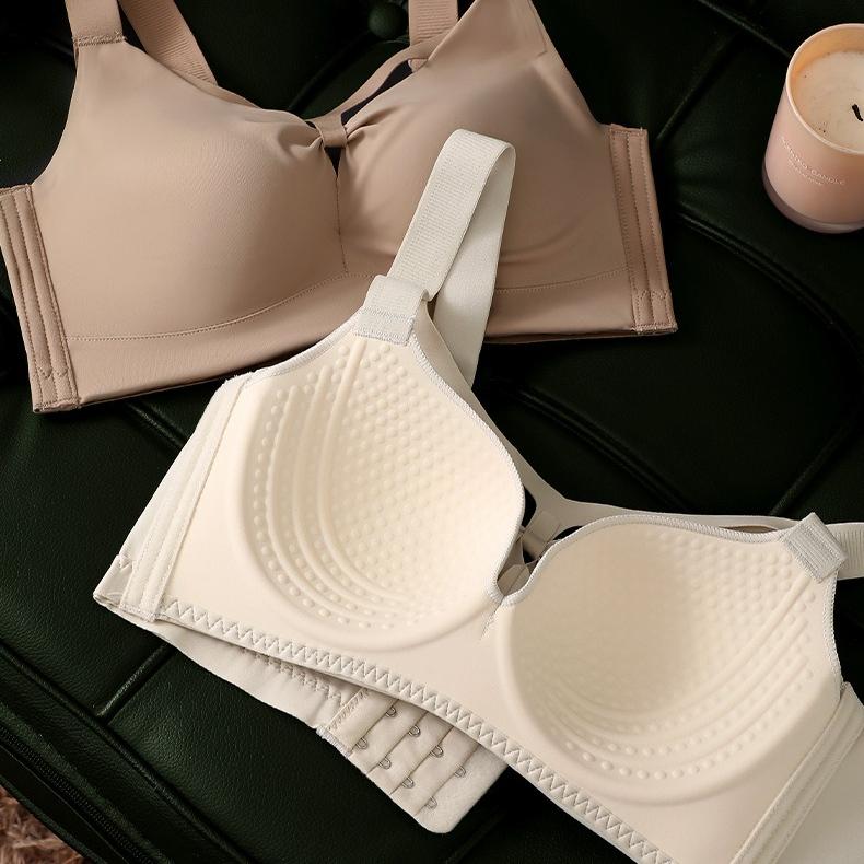 Бесшовный бюстгальтер Женский регулируемый собирающий бюстгальтер Большого размера Нижнее белье Женский красивый бюстгальтер с поддержкой спины и лифтинг-эффектом Защищающий от просвечивания бюстгальтер