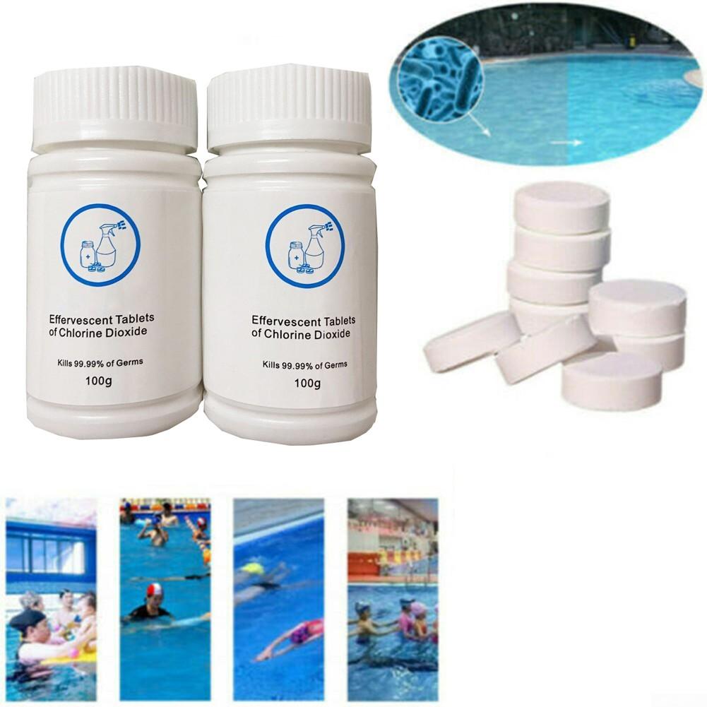 Clean Cleaning Tablet 50pcs Multifunctional White Chlorine Hot Tub Spa