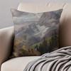 MMountain Landscape Pillow Art Decor Cushion Cushion Cover Pillowcase Antidustmite Invisible Zipper Short Plush Sofa Cushion