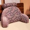 Подушка для спины, полностью заполненная подушка для изголовья, цветочный узор, мягкая поддерживающая подушка для шеи, спины, талии
