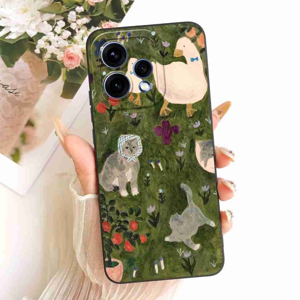 Чехол для Oppo Reno15 5G CPH2825 Силиконовая задняя крышка для Oppo Reno 15C Reno15c 5G Милый мультяшный чехол для телефона с пандой Ударопрочный