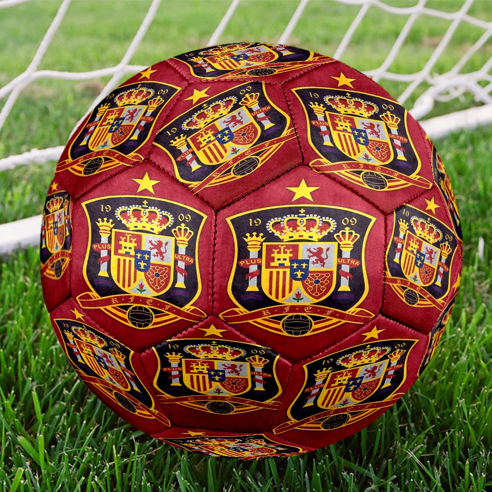 Spanish National Emblem Printed Size 5 Soccer Balls, High-Quality, Anti-Slip, Protective Football, A Unique Gift , Birthdays, Christmas Gifts