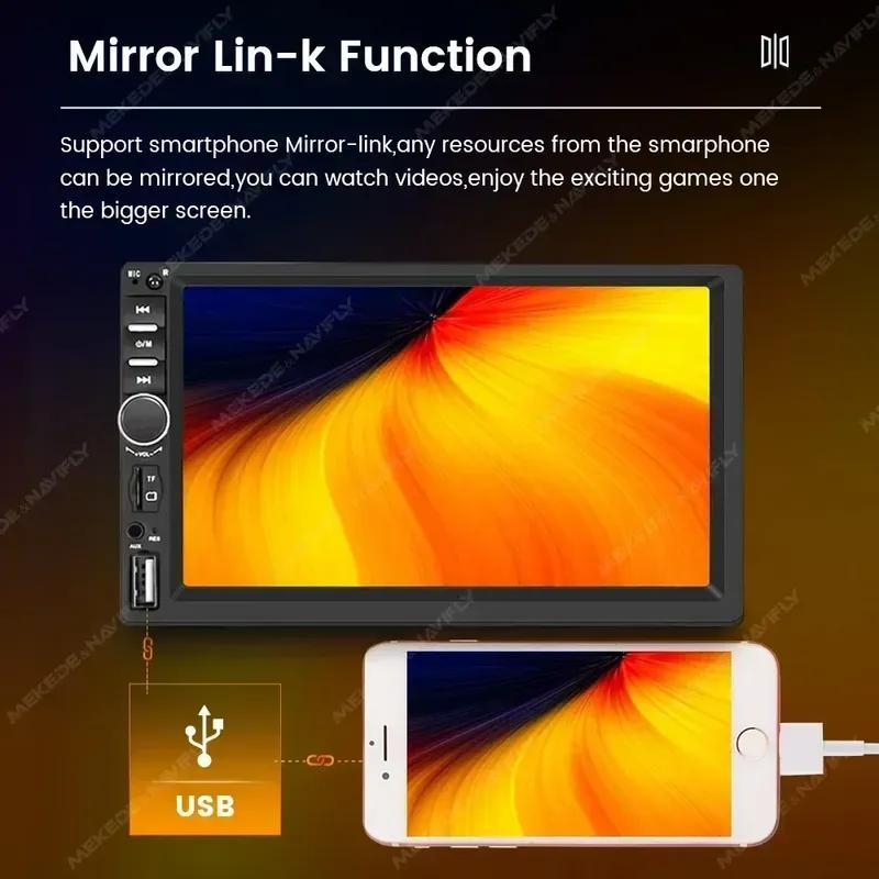 7 Inch HD Touch Screen Car Multimedia Player for Toyota Honda VW Corolla Camry Rav4 Carplay Auto Universal 2 DIN Radio FM Stereo