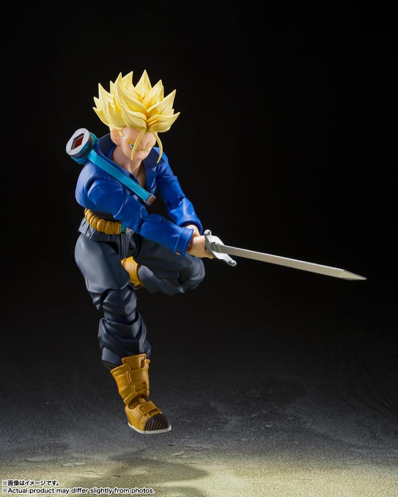 TAMASHII NATIONS Dragon Ball Z Супер Сайян Транкс, 140 мм, ПВХ АБС, Раскрашенная экшн-фигурка S.H.Figuarts - Мальчик Будущего- (Переиздание) приблизительно. &