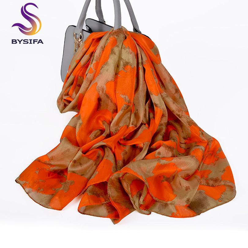 Белый 100% Шелковый Шарф Женские Шарфы Bufandas Летние Пляжные Шали Foulard Осень Зима Цветочный Дизайн Длинные Шарфы на Шею Хиджабы