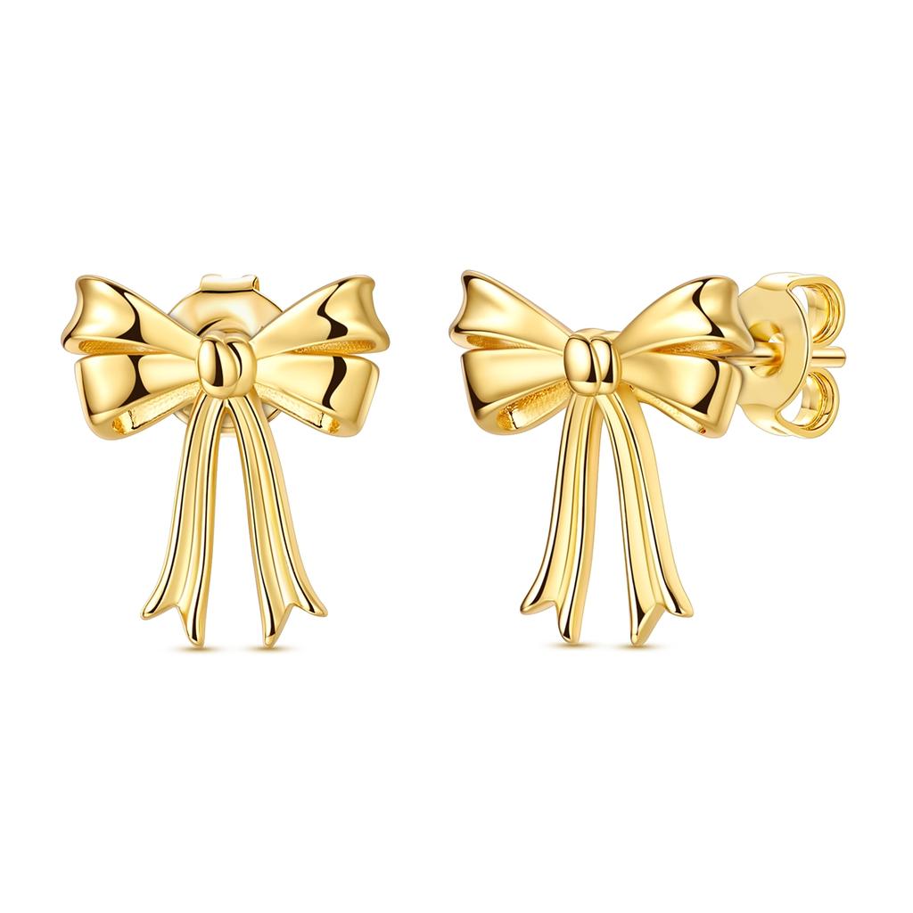 925 Silver Bow Drop Earring For Woman Pendientes Earring Fine Jewelry