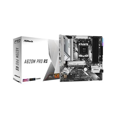 Asrock Материнская плата A620M Pro RS совместима с процессором AMD Ryzen серии 7000 Материнская плата A620 Micro ATX Авторизованный дистрибьютор (Сокет AM5) [Одомашненный
