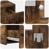 Makeup Table with Storage Brown 100 x 40 x 70 cm Engineered Wood