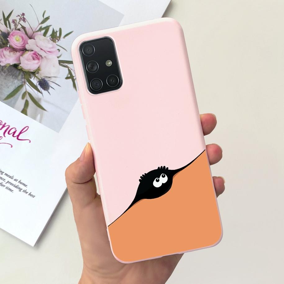 Чехол для телефона Samsung A51 A71 A31 Модный узор Жидкий силикон Полная защита Задняя крышка для Samsung Galaxy A 51 71 31 Capa