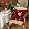 Anime HHazbin Hotel Alastor Cushion Cover Silky Short Plush Invisible Zipper Dustproof Sofa Pillow Case for Home Decor