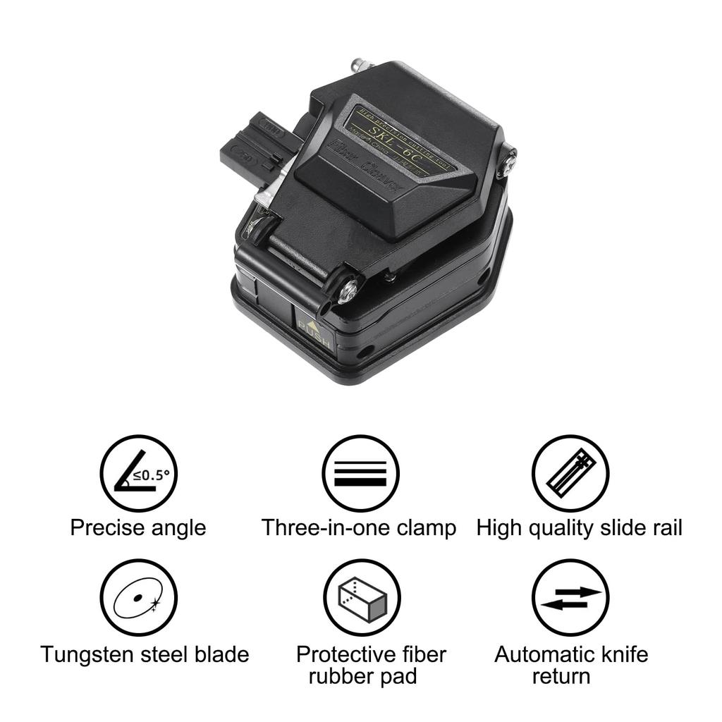 Скалыватель оптических волокон uxcell, машина для резки оптических волокон, инструмент для холодной сварки, режущий станок, функция 3 в 1, вольфрамовая стальная пластина для оптического волокна