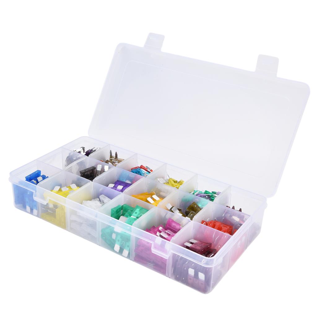 Набор предохранителей-лепестков 485 шт. из алюминиевого сплава, автомобильные предохранители, средние и малые 2A–40A