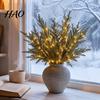 Winter Home Decor Accents Artificial Lighted Pine with Lights, Fairy Light Olive Branch, Realistic Faux LED Plant Sprays Stem for Table Vase