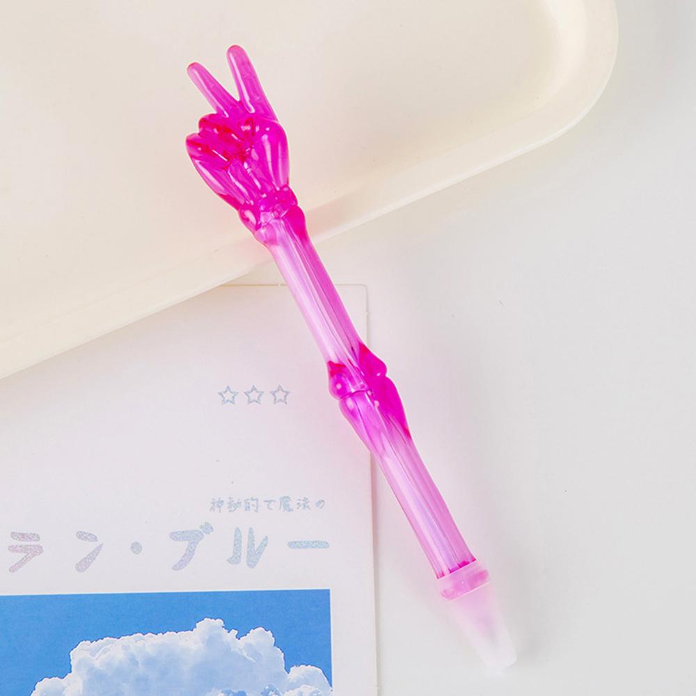 1 шт. Творческий Finger Bones Шариковая ручка Kawaii Камень Бумага Ножницы Шариковые ручки Канцелярские принадлежности Офис Школьные принадлежности Новинка Смешной