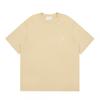 Unisex Loose Fit Cotton T-Shirt With Heart Embroidery Casual Short Sleeve Round Neck Top