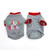 Factory-Direct Polyester Dog Clothes Christmas Outfits T-Shirts Santa Snowman Candy Cane Designs Teddy Bichon Frise Pomeranian