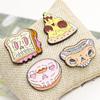 Vintage Halloween Lapel Pins Cute Cartoon Metal Brooch Cartoon Food Brooch  Holiday Decoration