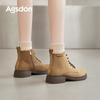 Augustine Martin Boots Women's 2025 New Autumn Retro Rhubarb Boots Medium Tube British Platform Soft-soled Short Boots