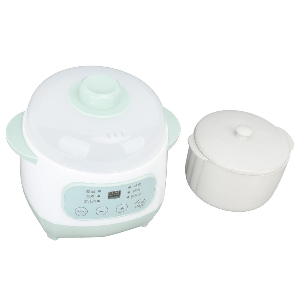 200 Вт 1 л мультиварка с керамической внутренней кастрюлей таймер зеленый равномерный нагрев электрическая медленное тушение