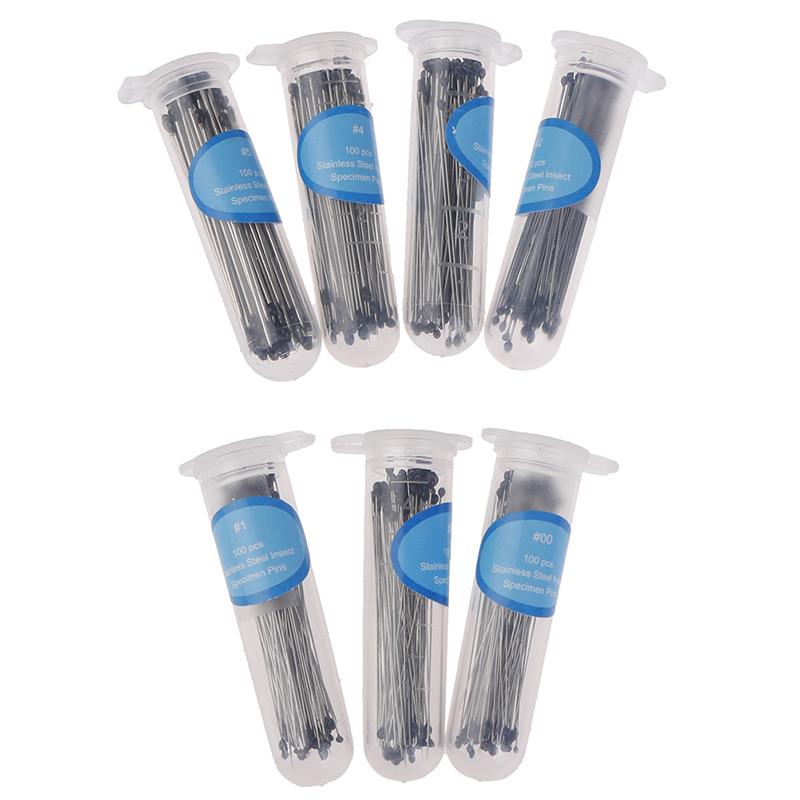 100шт булавки для насекомых образец иглы из нержавеющей стали для школьной лаборатории энтомологии