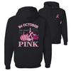 In October We Wear Pink Pumpkin Cheetah Print Unisex Graphic  Hoodie Sweatshirt