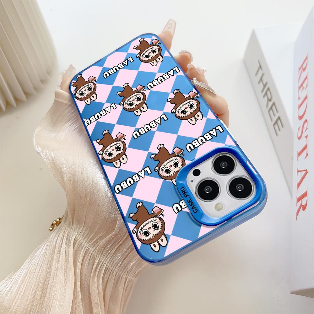 Окрашенный узор, красочный серебристый, двухсторонний, жесткий, противоударный чехол для телефона Vivo