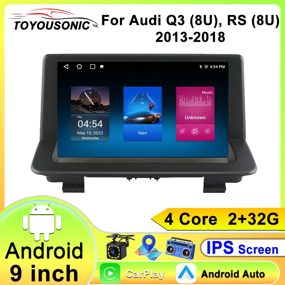 Автомобильный видеоплеер Toyousonic для A-udi Q3 (8U), RS (8U) 2013-2018 GPS Навигация Встроенный DSP Carplay Автомагнитола Android Головное устройство