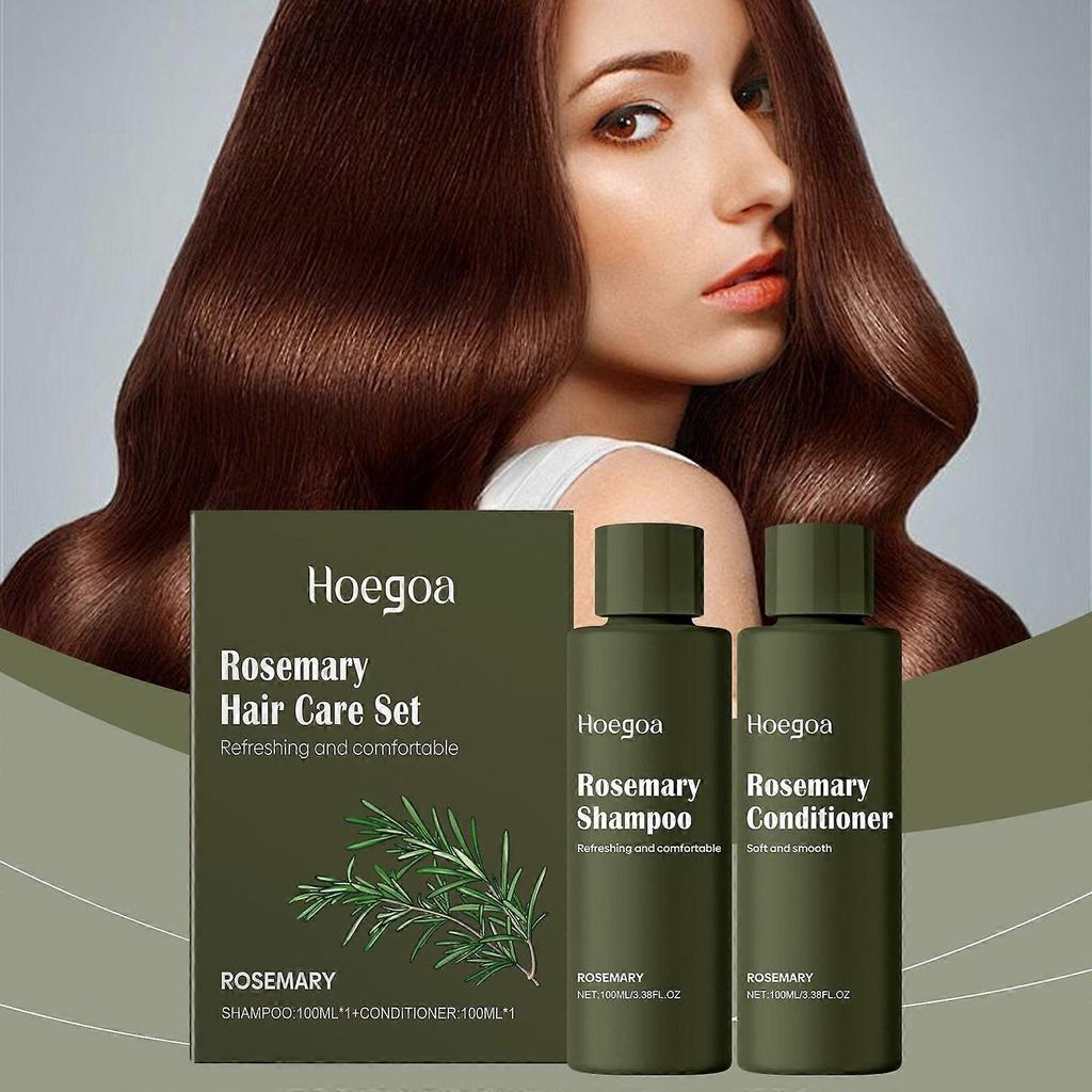 Hoegoa Rosemary Hair Care Set: Anti-Dandruff, Oil-Control Shampoo, Lingering Fragrance, Moisturizing Conditioner, Refreshing Hair Quality