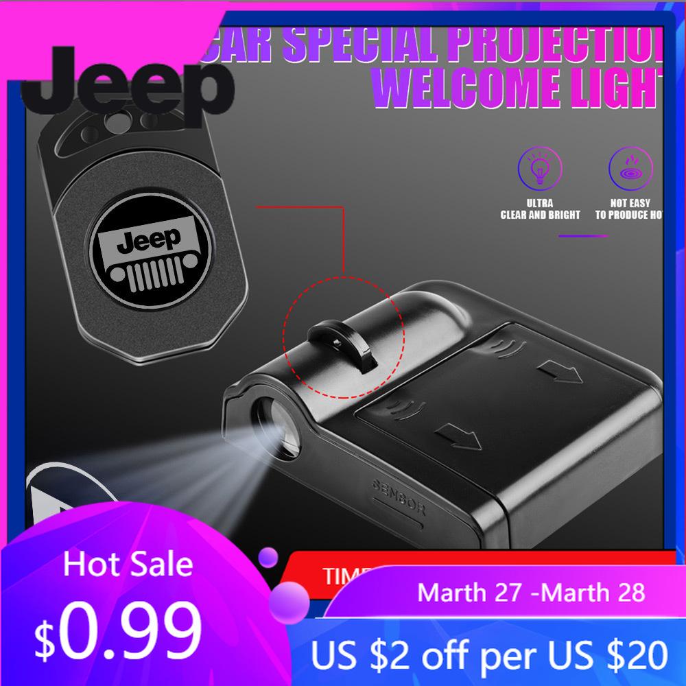Для Jeep 1 шт./2 шт. Автомобильная дверь Приветственный свет Светодиодный Беспроводной HD Ночной Проектор Лампа Для JEEP Grand Cherokee Renegade Wrangler Автомобиля A