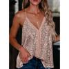 2023 Summer  Backless Vest Tank Top For Girl Fashion Sexy V-neck Sequins Women Camis Casual Loose Sleeveless Shirts 26046