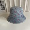 Милые вышитые банты Y2k шляпы для женщин Show Face маленькие весенние и летние дорожные универсальные повседневные ретро джинсовые панамы