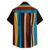 Men S Short Sleeve Loose Fit Striped Shirt